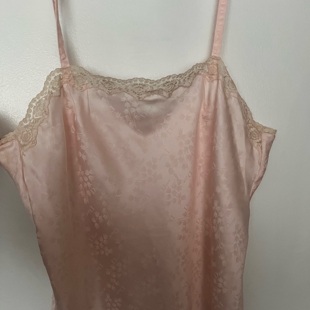 Vintage Christian Dior Light Pink Satin Cami